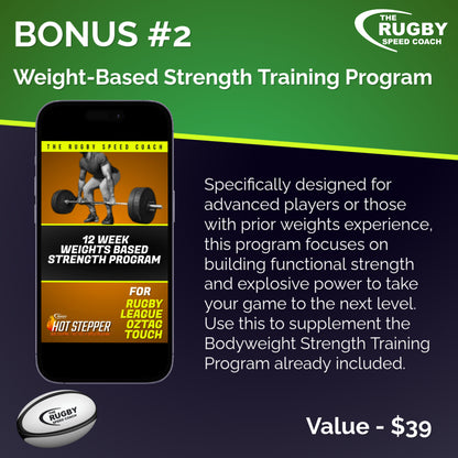 Side Stepping for Rugby Players 12 Week At Home Training Program