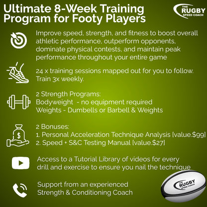 8-Week Ultimate Speed, Strength & Conditioning for Footy Players Training Program